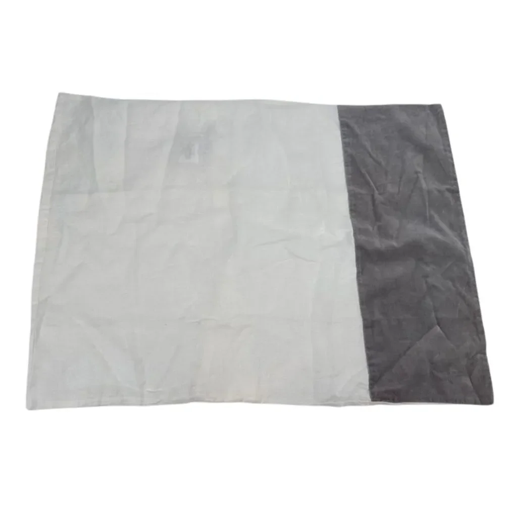 West Elm Slip Pillow Case Cover‎ White Gray Linen 20x24 Slip Standard